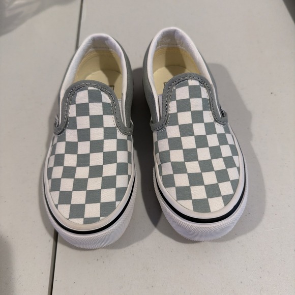 Vans Classic Checkerboard Gray/White Boy's Slip On Skate Shoes-Sz 10.5 NWOB - Picture 3 of 6